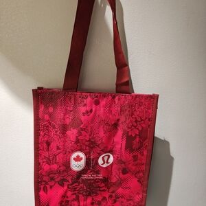 Lululemon Athletica Floral Red Tote
